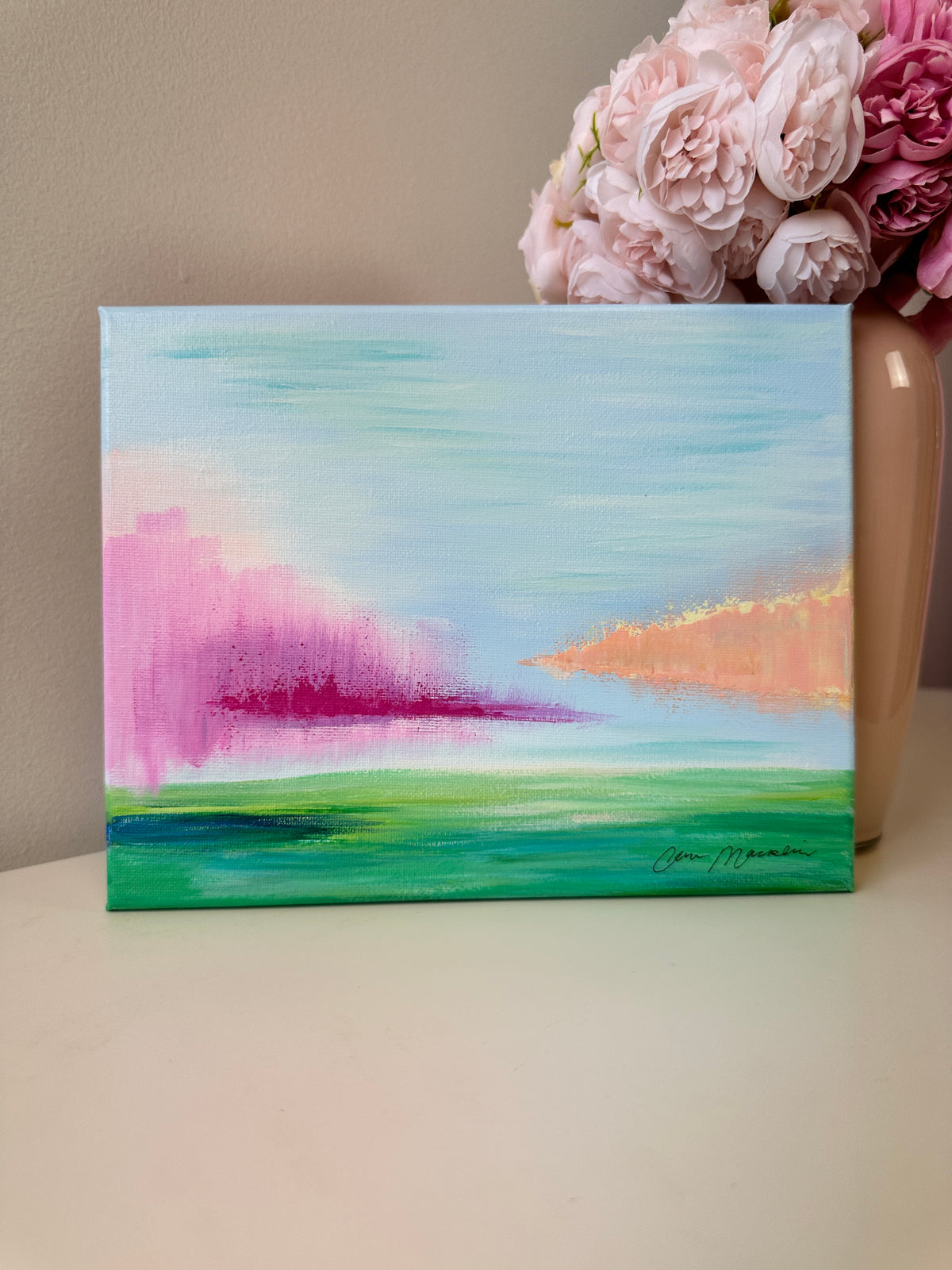 Obedience | Original Abstract Landscape Painting on Canvas | 8x10