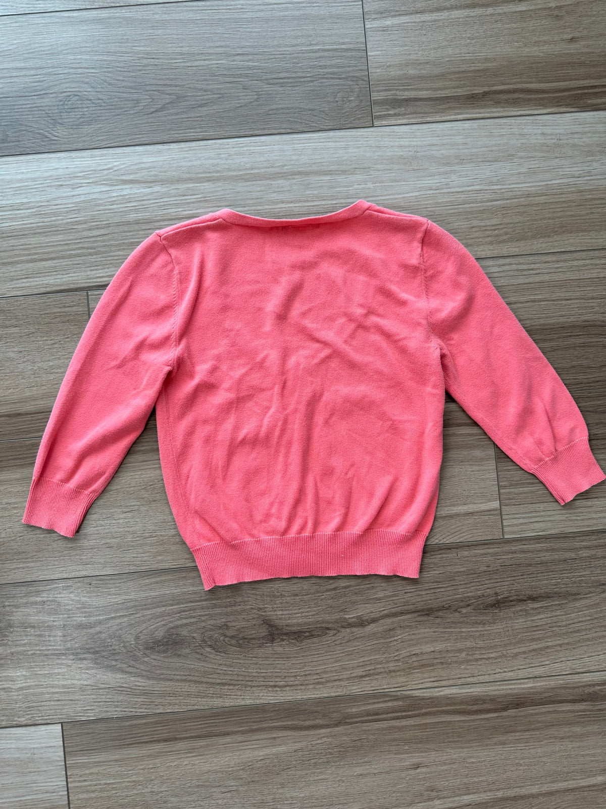 Y2K Salmon Multicolor Button Crop Mini Cardigan Top