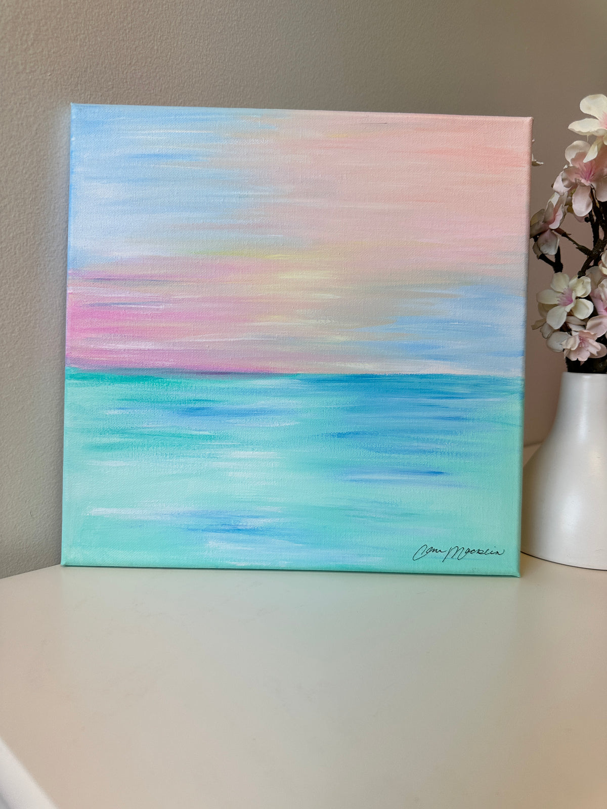 Recovered | Original Abstract Landscape Painting on Canvas | 12x12