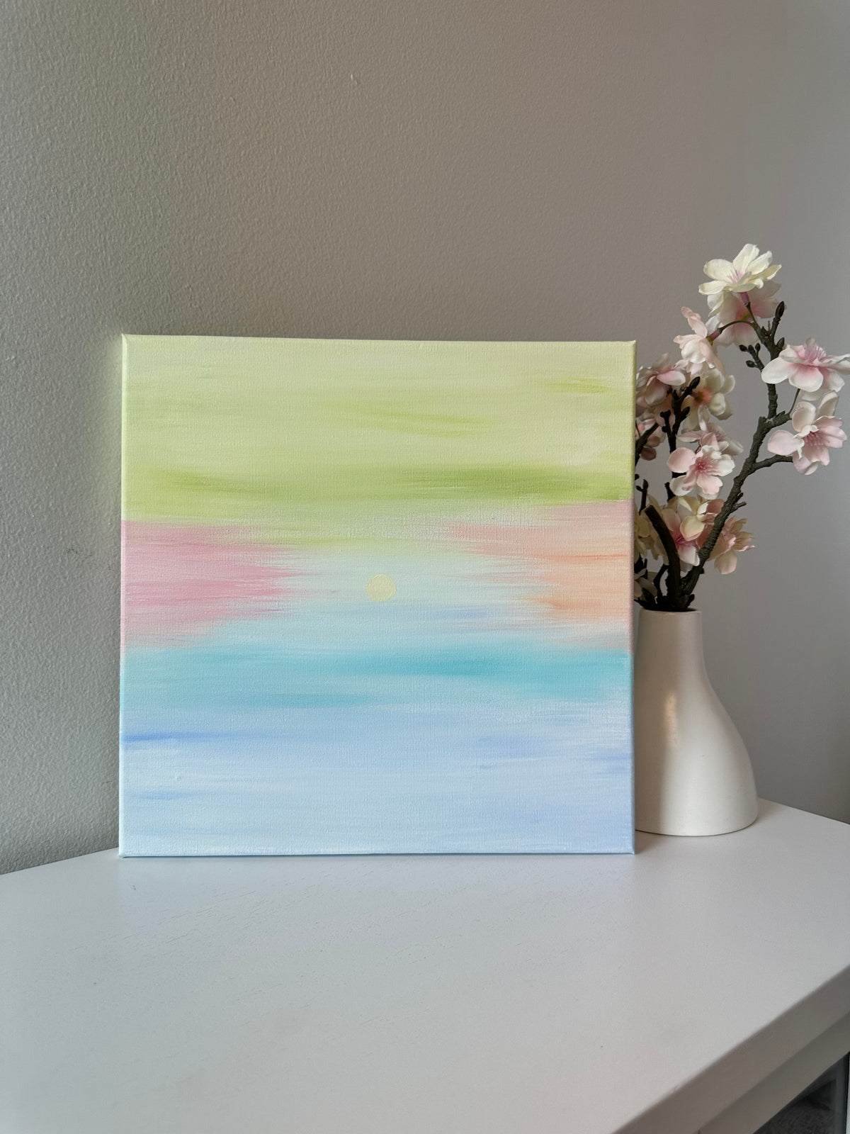 Whom the Son | Original Abstract Landscape Painting on Canvas | 12x12