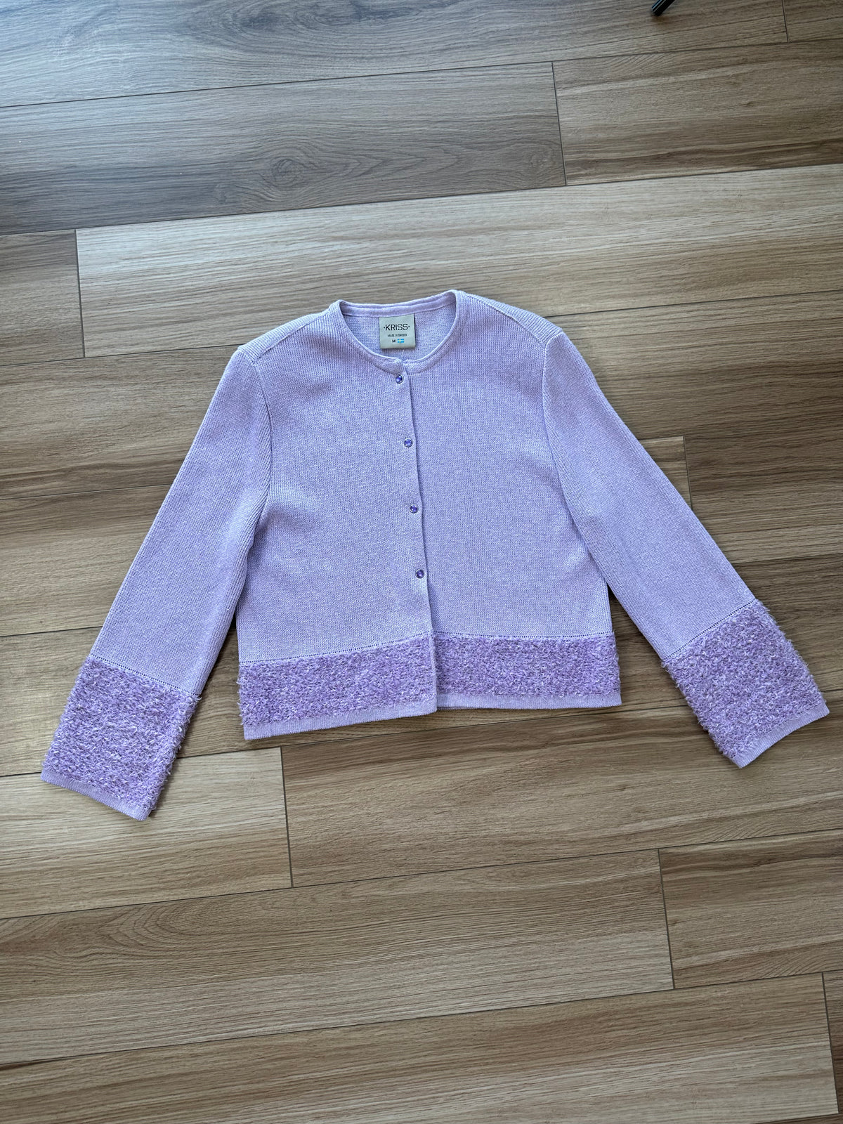 Vintage Lavender Kriss Made in Sweden Cardigan Jacket