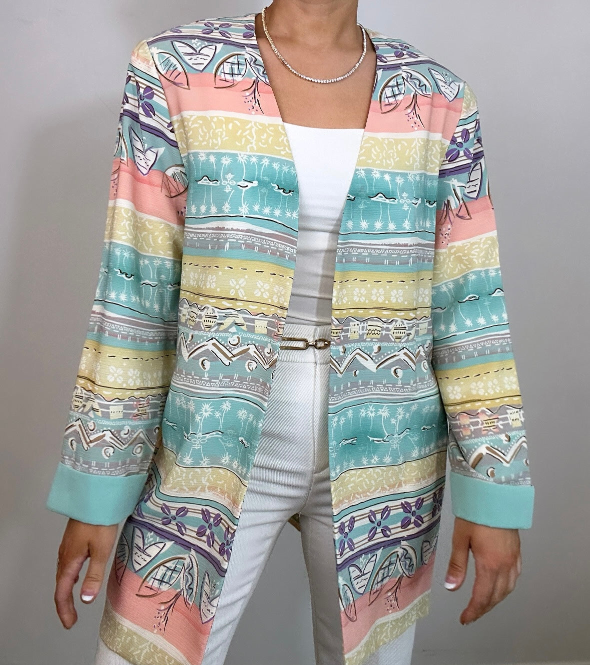 Vintage Leslie Belle Light Weight Open Jacket