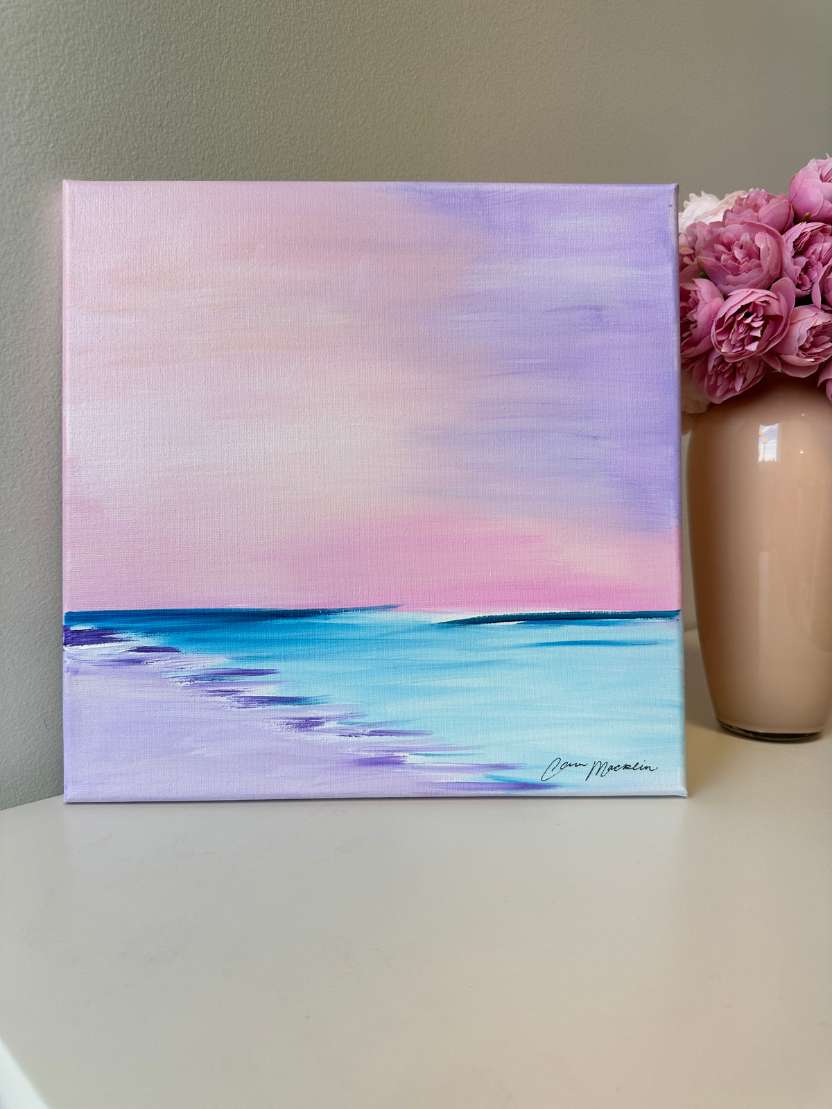 Serenity | Original Abstract Landscape Painting on Canvas | 12x12
