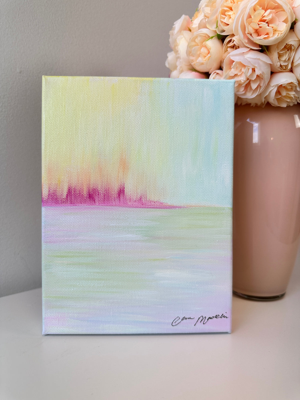 Fortify | Original Abstract Landscape Painting on Canvas | 6x8